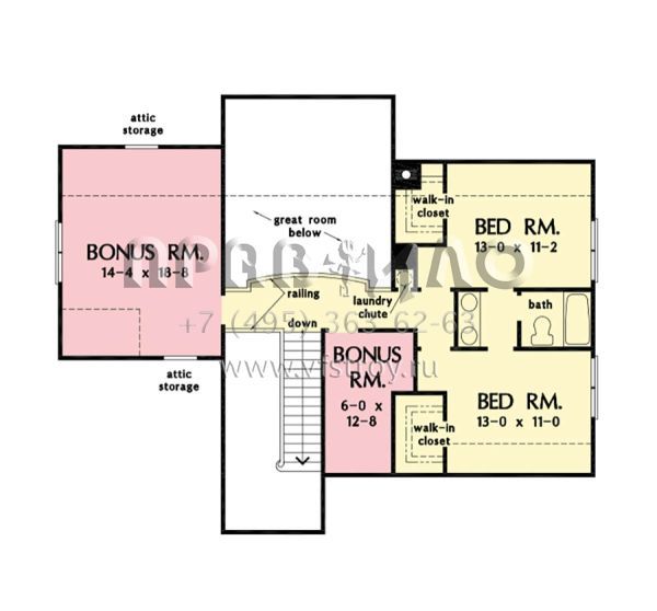 Проект двухэтажного дома с гаражом на две машины в американском стиле S5-216 (2865-00270)