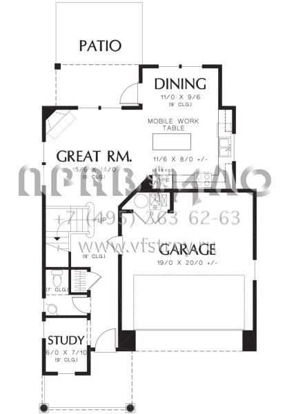 Проект двухэтажного дома с гаражом на две машины в американском стиле S5-148 (2559-00767)