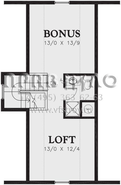 Проект трехэтажного дома без гаража в стиле Ранчо S5-206 (2559-00911)
