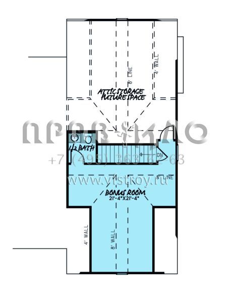 Проект одноэтажного дома с гаражом на две машины в стиле Ранчо S5-197 (8318-00191)