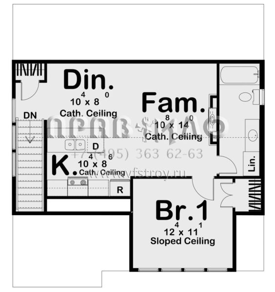 Проект двухэтажного дома с гаражом на две машины в современном стиле S5-75 (963-00648)