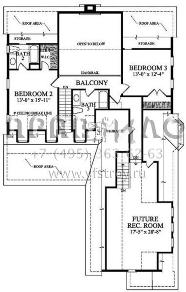 Проект двухэтажного дома с гаражом на две машины в американском стиле S5-230 (7922-00104)