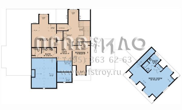 Проект двухэтажного дома с гаражом на две машины в английском стиле S5-306 (8318-00345)