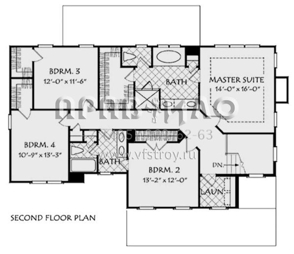 Проект двухэтажного дома с гаражом на две машины в стиле Ранчо S5-218 (8594-00094)