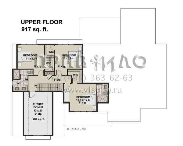 Проект двухэтажного дома с гаражом на две машины в американском стиле S5-306 (098-00407)