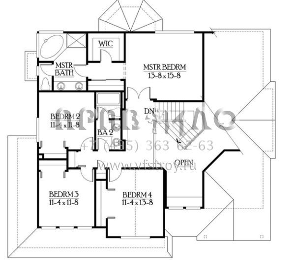 Проект двухэтажного дома с гаражом на три и более машин в скандинавском стиле S5-234 (341-00058)