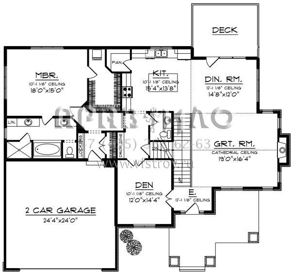 Проект двухэтажного дома с гаражом на две машины в американском стиле S5-259 (1020-00070)