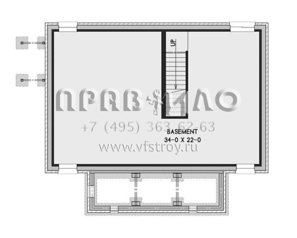 Проект двухэтажного дома без гаража в стиле Ранчо S5-224 (4351-00021)