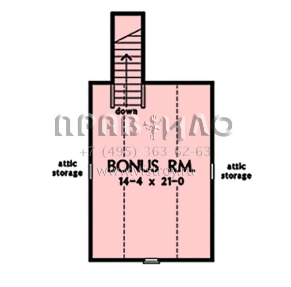 Проект одноэтажного дома с гаражом на две машины в стиле Ранчо S5-210 (2865-00309)
