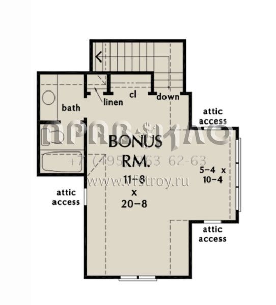 Проект одноэтажного дома с гаражом на две машины в стиле Ранчо S5-153 (2865-00147)
