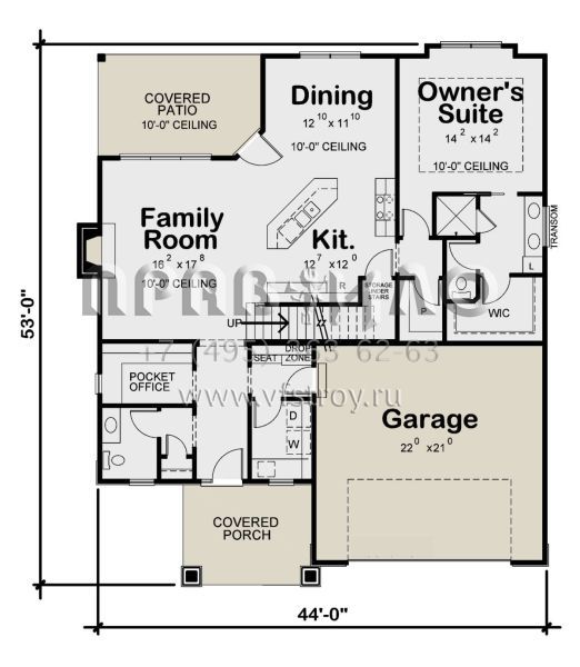 Проект двухэтажного дома с гаражом на две машины в американском стиле S5-174 (402-01737)