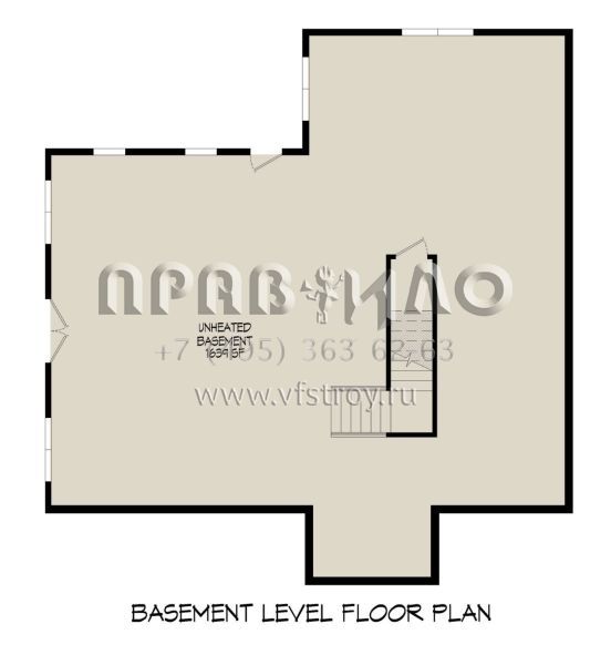 Проект двухэтажного дома с гаражом на три и более машин в стиле Ранчо S5-231 (940-00550)