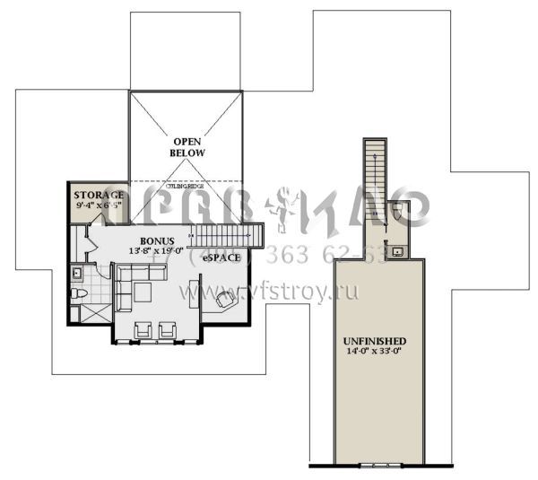 Проект одноэтажного дома с гаражом на три и более машин в современном стиле S5-249 (6849-00088)