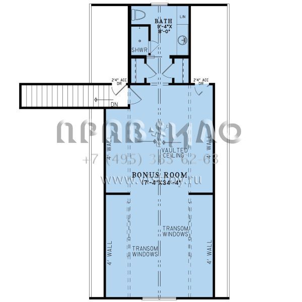 Проект дома с гаражом на две машины в стиле БарнХаус S5-249 (8318-00355)