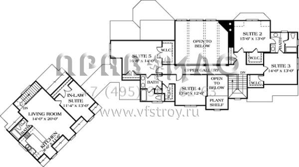 Проект двухэтажного дома с гаражом на три и более машин в современном стиле S5-555 (3323-00412)