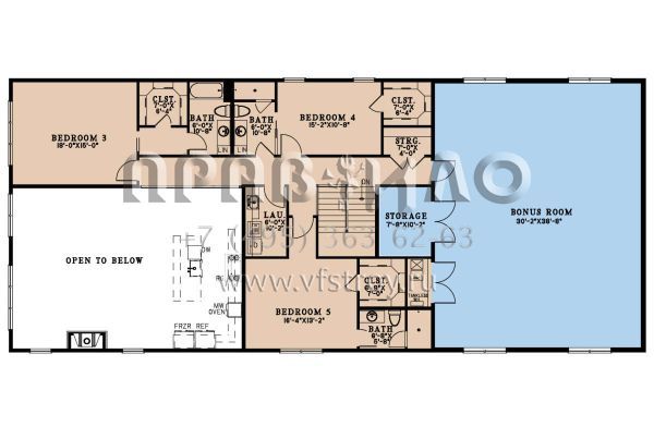 Проект двухэтажного дома с гаражом на три и более машин в стиле БарнХаус S5-351 (8318-00359)