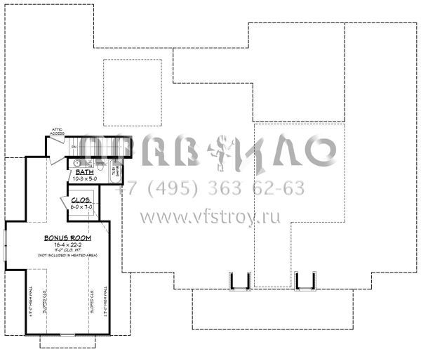 Проект одноэтажного дома с гаражом на три и более машин в американском стиле S5-289 (041-00308)