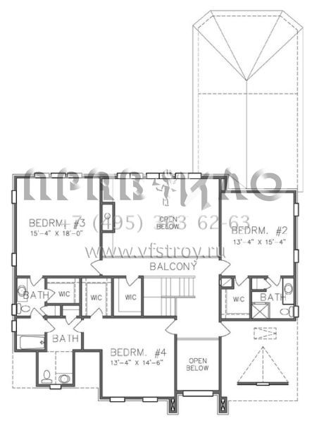 Проект двухэтажного дома с гаражом на три и более машин в стиле Ранчо S5-347 (6819-00014)