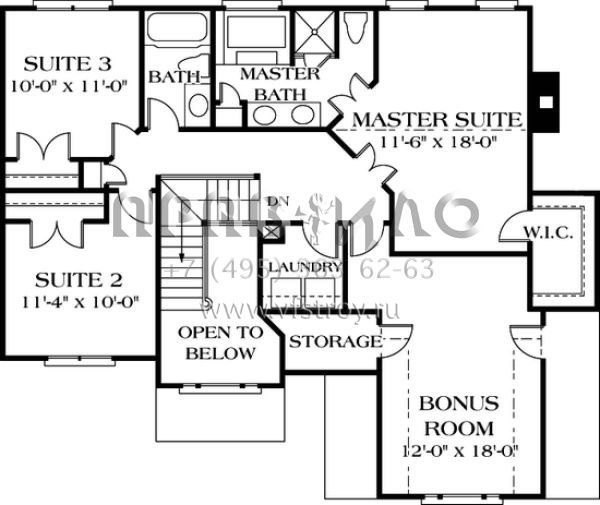 Проект двухэтажного дома с гаражом на две машины в стиле Ранчо S5-164 (3323-00036)