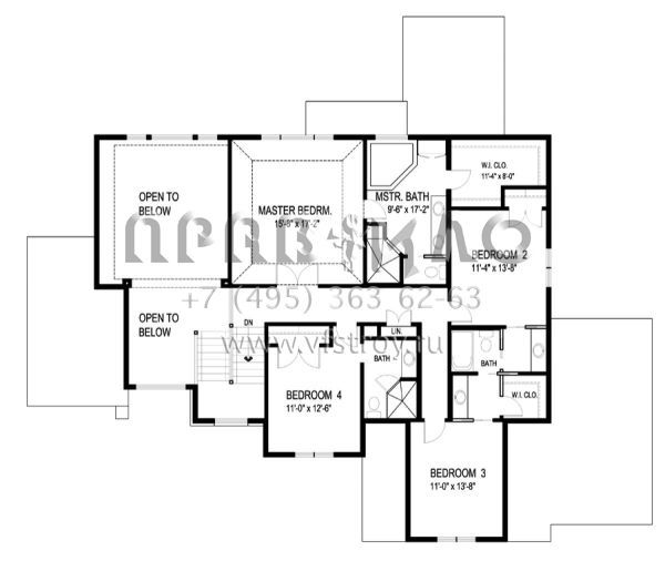 Проект одноэтажного дома с гаражом на три и более машин в американском стиле S5-311 (036-00214)