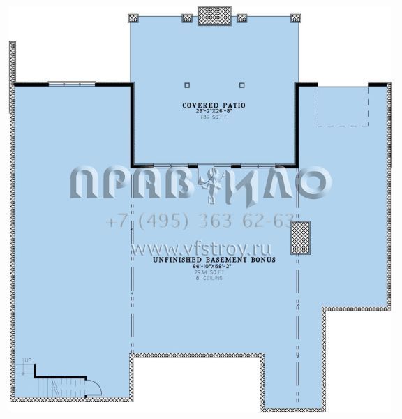 Проект одноэтажного дома с гаражом на две машины в американском стиле S5-289 (8318-00373)