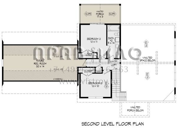 Проект двухэтажного дома с гаражом на две машины в стиле Шале S5-172 (940-00743)