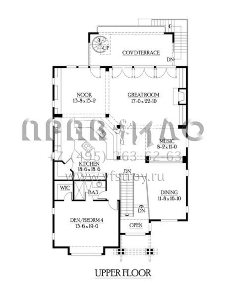 Проект двухэтажного дома с гаражом на три и более машин в американском стиле S5-434 (341-00230)