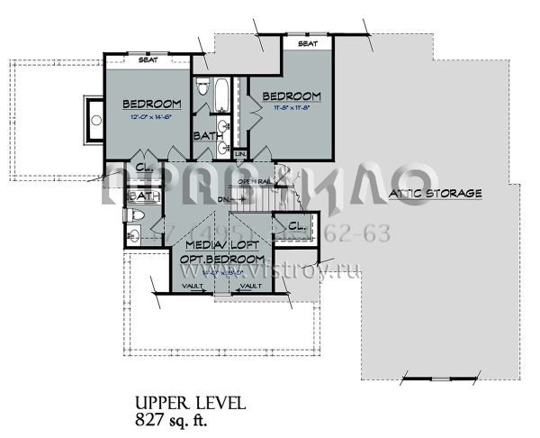 Проект двухэтажного дома с гаражом на две машины в стиле Ранчо S5-222 (3418-00007)