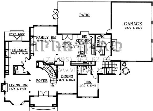 Проект двухэтажного дома с гаражом на три и более машин в современном стиле S5-439 (692-00117)