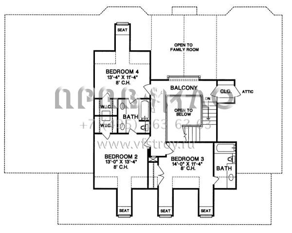 Проект двухэтажного дома с гаражом на три и более машин в классическом стиле S5-285 (402-00990)