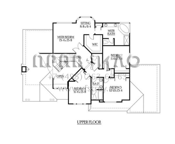 Проект двухэтажного дома с гаражом на три и более машин в американском стиле S5-379 (341-00221)