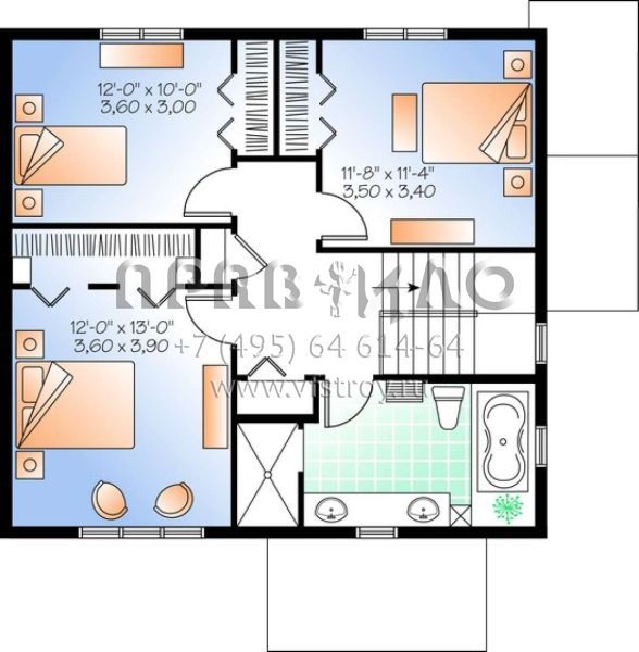 Проект двухэтажного дома без гаража в американском стиле S5-214 (034-01014)