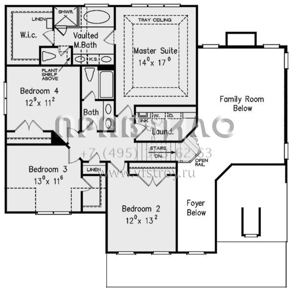 Проект двухэтажного дома с гаражом на две машины в американском стиле S5-244 (8594-00359)