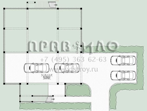 Проект двухэтажного дома с гаражом на две машины в прибрежном стиле S5-196 (1637-00164)