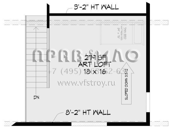 Проект трехэтажного дома с гаражом на две машины в современном стиле S5-204 (940-00590)