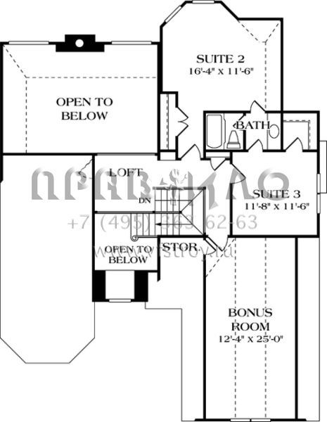 Проект двухэтажного дома с гаражом на две машины в английском стиле S5-207 (3323-00087)