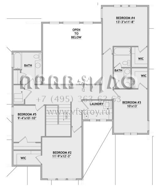 Проект двухэтажного дома с гаражом на три и более машин в американском стиле S5-299 (8768-00009)