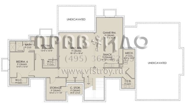 Проект двухэтажного дома с гаражом на три и более машин в современном стиле S5-380 (6422-00076)