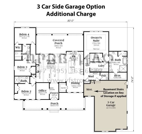 Проект одноэтажного дома с гаражом на две машины в современном стиле S5-254 (009-00307)