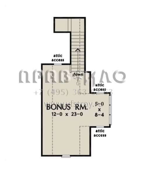 Проект одноэтажного дома с гаражом на две машины в американском стиле S5-174 (2865-00192)