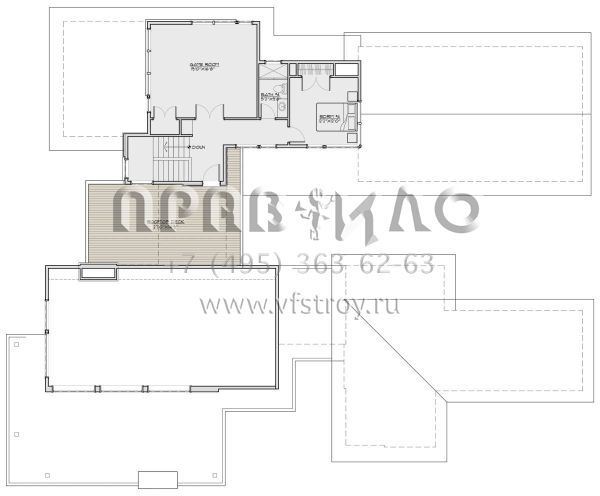 Проект двухэтажного дома с гаражом на три и более машин в современном стиле S5-372 (5829-00037)