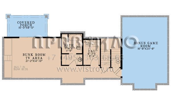Проект одноэтажного дома без гаража в американском стиле S5-171 (8318-00350)