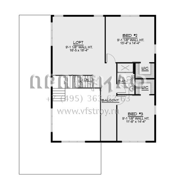 Проект двухэтажного дома с гаражом на две машины в стиле Ранчо S5-215 (5032-00215)