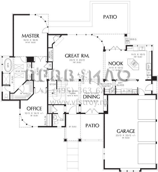 Проект двухэтажного дома с гаражом на три и более машин в современном стиле S5-299 (2559-00545)