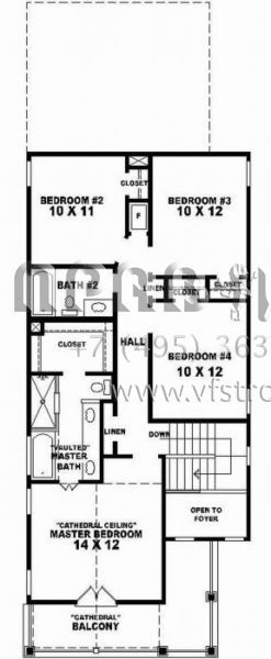 Проект двухэтажного дома с гаражом на две машины в стиле Особняк S5-167 (053-00045)