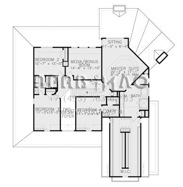 Проект двухэтажного дома с гаражом на три и более машин в современном стиле S5-352 (699-00311)