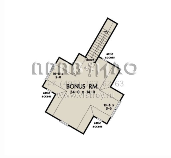 Проект одноэтажного дома с гаражом на две машины в американском стиле S5-198 (2865-00125)