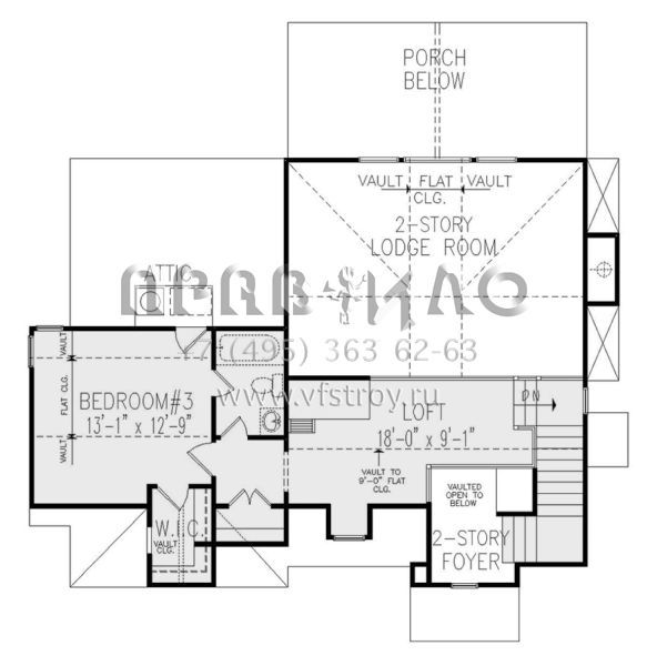 Проект двухэтажного дома без гаража в американском стиле S5-158 (699-00340)