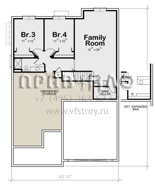 Проект одноэтажного дома с гаражом на две машины в американском стиле S5-233 (402-01775)