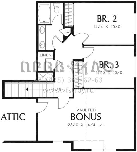 Проект двухэтажного дома с гаражом на три и более машин в американском стиле S5-213 (2559-00367)